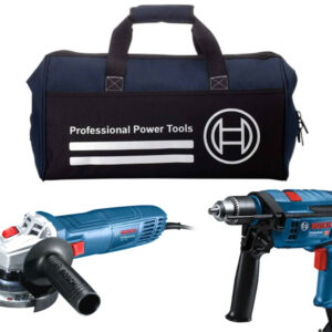 [Combo Bosch B] Amoladora 4 1/2"" Bosch 710W (GWS 700) + Taladro percutor Bosch 550W (GSB 13 Re) + Bolso Bosch