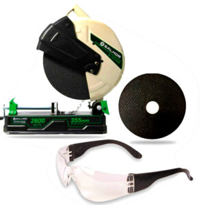 [COMBO 2] Cortadora sensitiva Salkor profesional 2600W (CSP2600) + 5 discos de 350mm + Anteojo de protección
