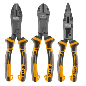 Kit Ingco pinza universal + alicate + pinza de punta industrial 8" (HKCPS5831)