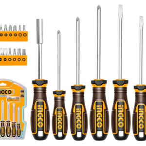 Set Ingco de destornilladores + puntas variables por 27 piezas (HKSDS2728)